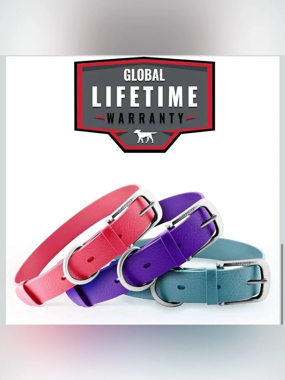 Tuff Pupper Classic Heavy Duty Dog Collar | 10x Stronger Than Leather | 100% Wat